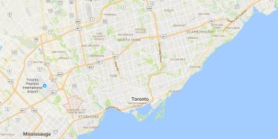 Kaart Eatonville linnaosa Toronto