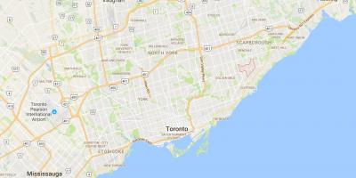 Kaart Eglinton Ida-Toronto linnaosa