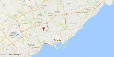 Kaart Eglinton West district Toronto