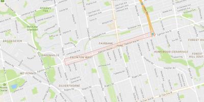 Kaart Eglinton West naabrus-Toronto