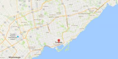 Kaart Financial District ringkond Toronto