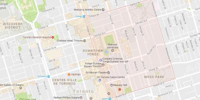 Kaart Garden District Toronto Linna