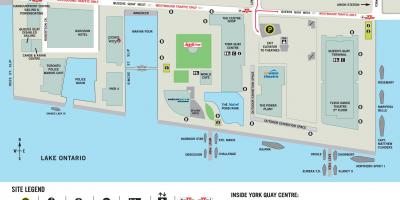 Kaart Harbourfront Centre Toronto