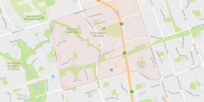 Kaart Hillcrest Küla naabrus-Toronto