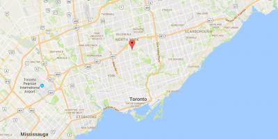 Kaart Hoggs Õõnes linnaosa Toronto
