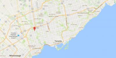 Kaart Humber Kõrgused – Westmount linnaosa Toronto