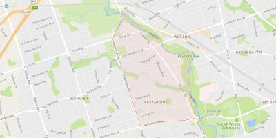 Kaart Humber Kõrgused – Westmount naabrus-Toronto
