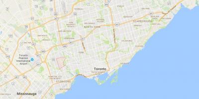 Kaart Humber Valley Küla Toronto linnaosa