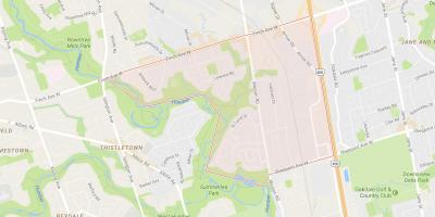 Kaart Humbermede naabrus-Toronto