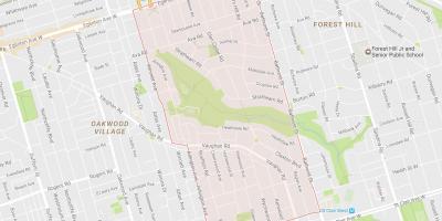 Kaart Humewood–Cedarvale naabrus-Toronto