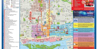 Kaart huviväärsused Toronto