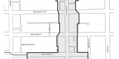 Kaart Kirik-Wellesley Küla äri Parandamise Valdkonnas Toronto