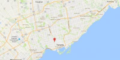 Kaart Koreatown linnaosa Toronto