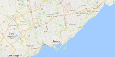 Kaart L'Amoreaux linnaosa Toronto