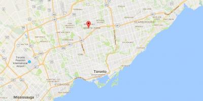 Kaart Lansing linnaosa Toronto