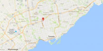 Kaart Lawrence Mõisa linnaosa Toronto