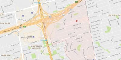 Kaart Lawrence Mõisa naabruses Toronto