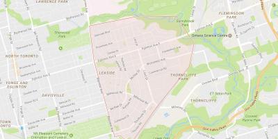 Kaart Leaside naabrus-Toronto