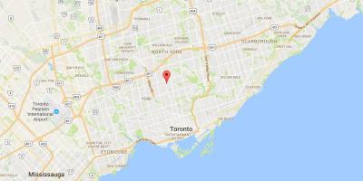 Kaart Lytton Park district Toronto