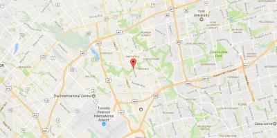 Kaart Lääne-Humber-Clairville naabrus-Toronto