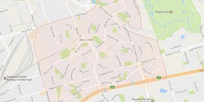 Kaart Malvern naabrus-Toronto