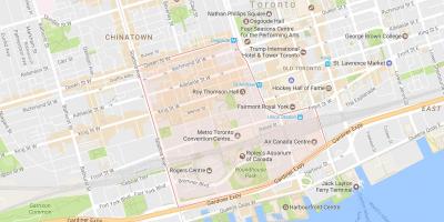 Kaart Meelelahutus District naabruses Toronto