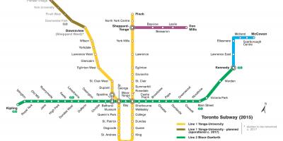 Kaart metroo-Toronto