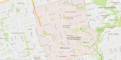 Kaart Midtown naabrus-Toronto