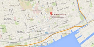 Kaart St. Michael ' s Cathedrale Toronto ülevaade