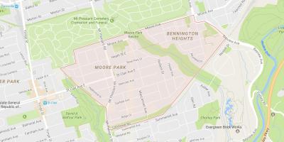 Kaart Moore Park naabruses Toronto