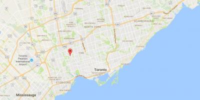 Kaart Mount Dennis linnaosa Toronto