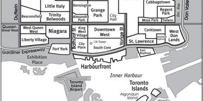 Kaart Naabruses Lõuna-Core Toronto