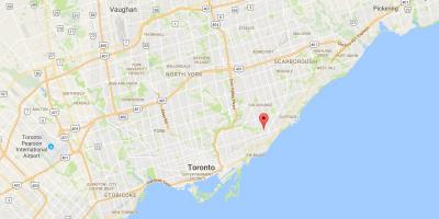 Kaart Oakridge linnaosa Toronto
