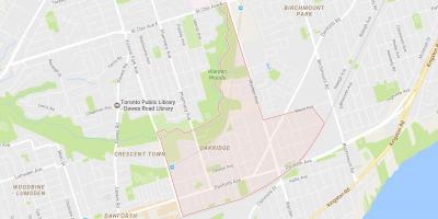 Kaart Oakridge naabrus-Toronto