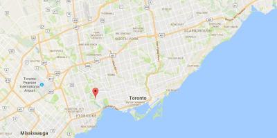 Kaart Old Mill district Toronto