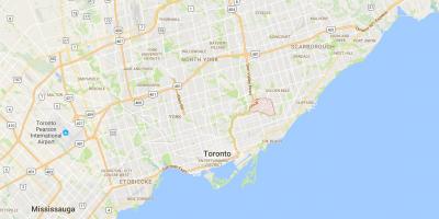 Kaart Valjad Tee district Toronto