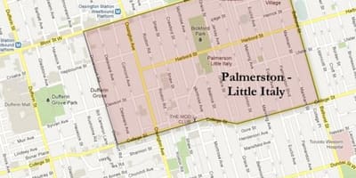 Kaart Palmerston väike Itaalia Toronto