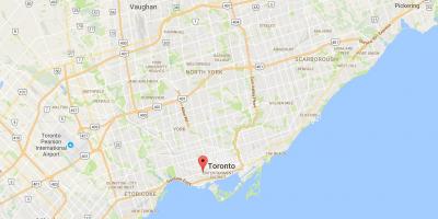 Kaart Queen Street West Toronto linnaosa