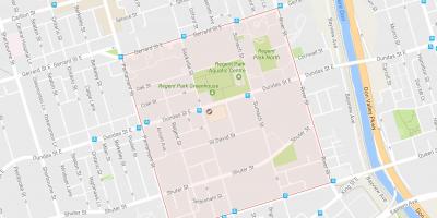 Kaart Regent Park naabruses Toronto