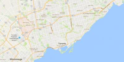 Kaart Rexdale linnaosa Toronto