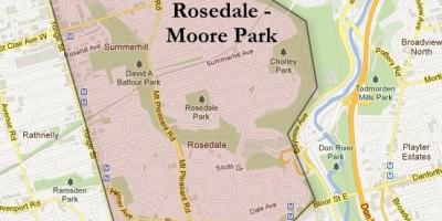 Kaart Rosedale Moore Park, Toronto