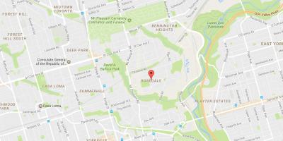 Kaart Rosedale naabrus-Toronto