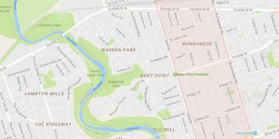 Kaart Runnymede naabrus-Toronto