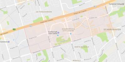 Kaart Scarborough kesklinna naabruses Toronto