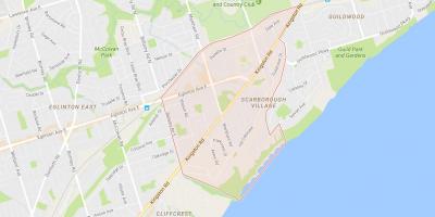 Kaart Scarborough Küla naabrus-Toronto