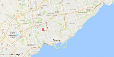 Kaart Silverthorn linnaosa Toronto