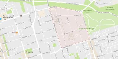 Kaart St. James Linna naabrus-Toronto