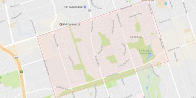 Kaart Steeles naabrus-Toronto