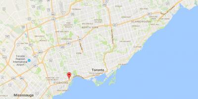 Kaart Stonegate-Queensway linnaosa Toronto