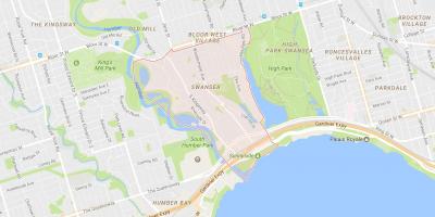 Kaart Swansea naabrus-Toronto